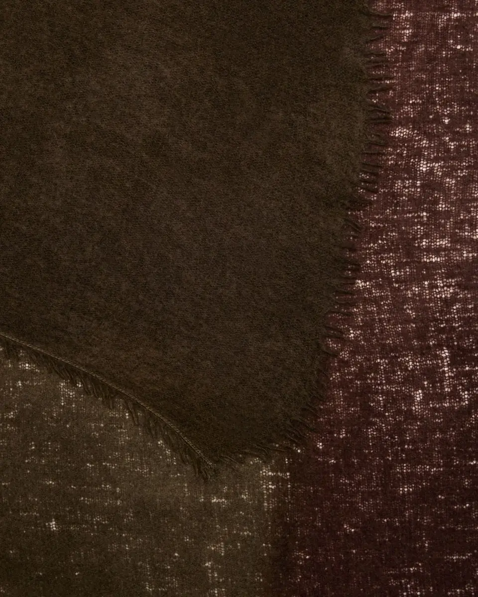Denis Colomb Fuzzy Feture Two-Tone Cashmere Scarf | Thumbnail 4 Denis Colomb Fuzzy Feture Two-Tone Cashmere Scarf | Thumbnail 4