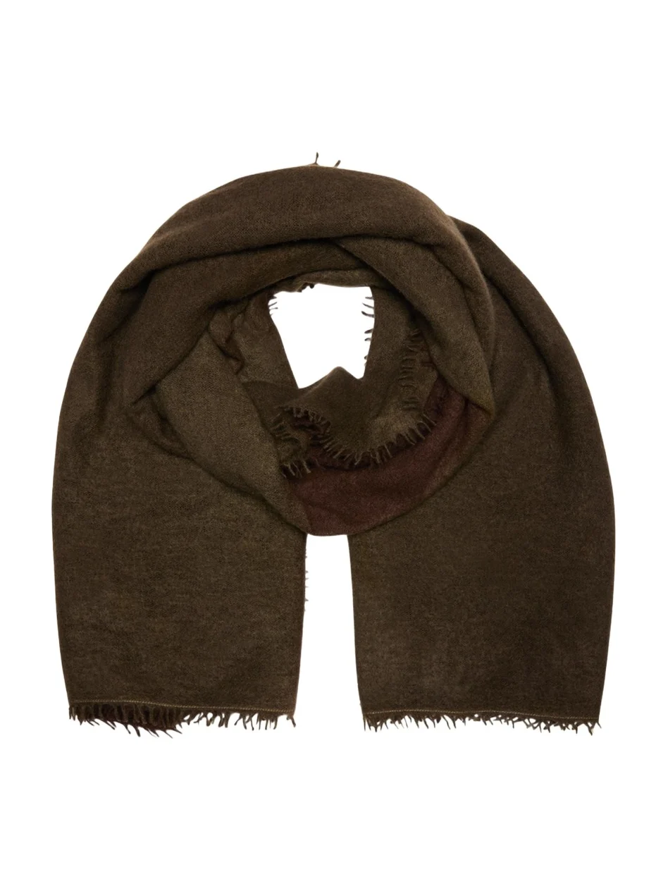 Denis Colomb Fuzzy Feture Two-Tone Cashmere Scarf