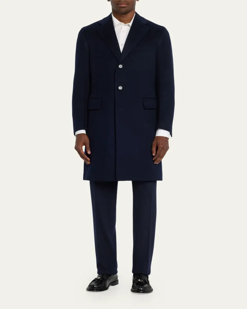 Cesare Attolini Men's Classic Topcoat | Thumbnail 2 Cesare Attolini Men's Classic Topcoat | Thumbnail 2