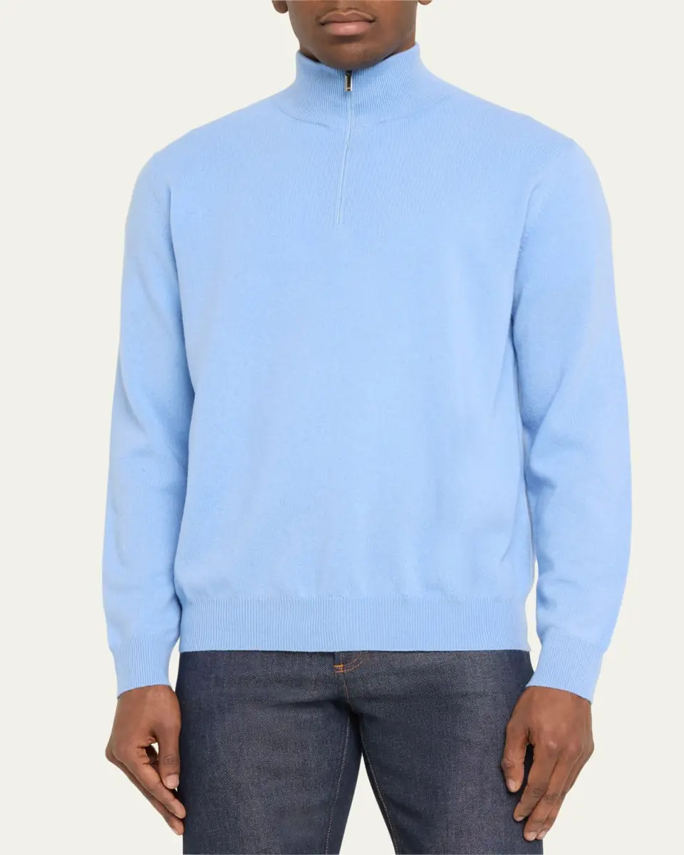 Massimo Alba Men's Cashmere Half-Zip Sweater | Thumbnail 4 Massimo Alba Men's Cashmere Half-Zip Sweater | Thumbnail 4