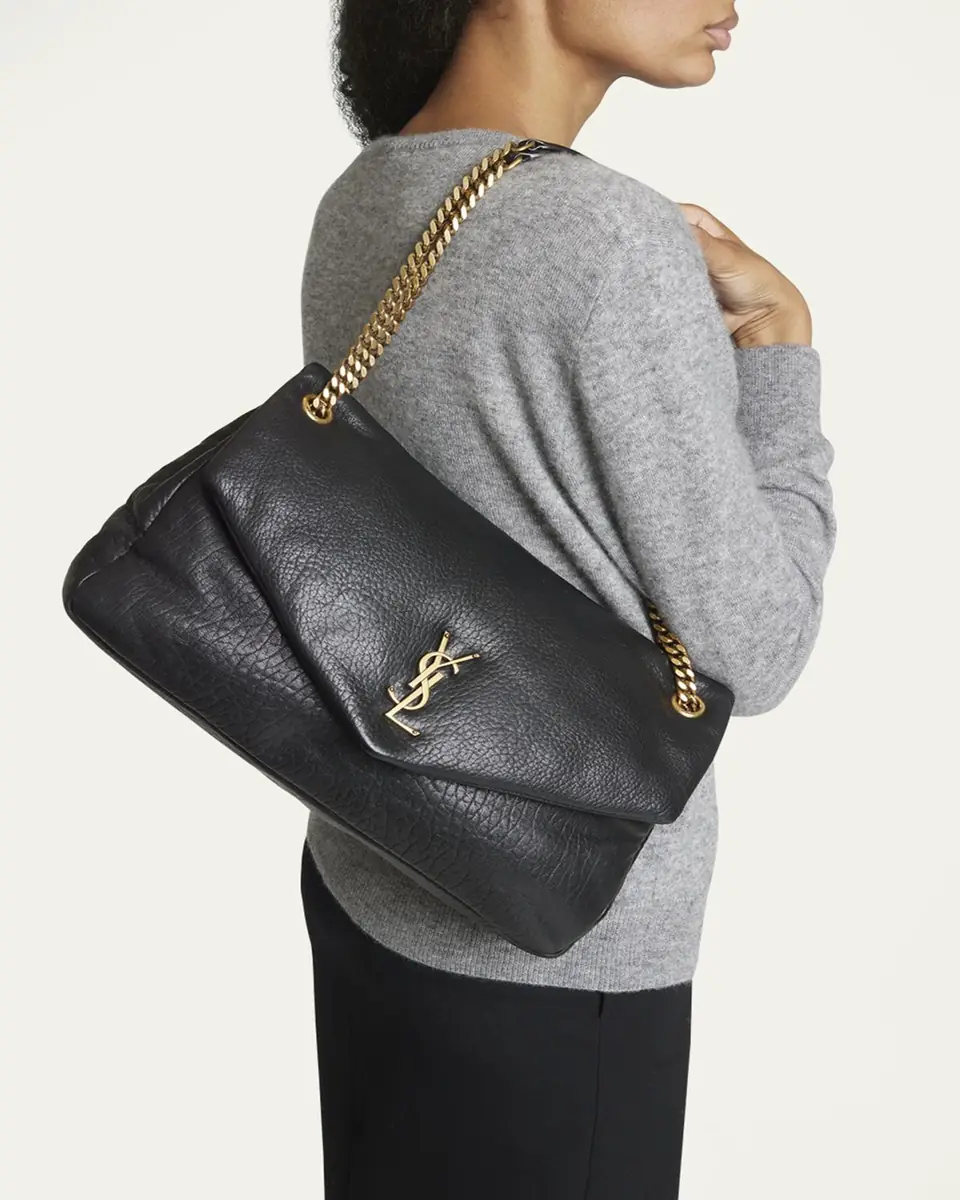 Saint Laurent Calypso Large YSL Shoulder Bag in Leather | Thumbnail 2 Saint Laurent Calypso Large YSL Shoulder Bag in Leather | Thumbnail 2