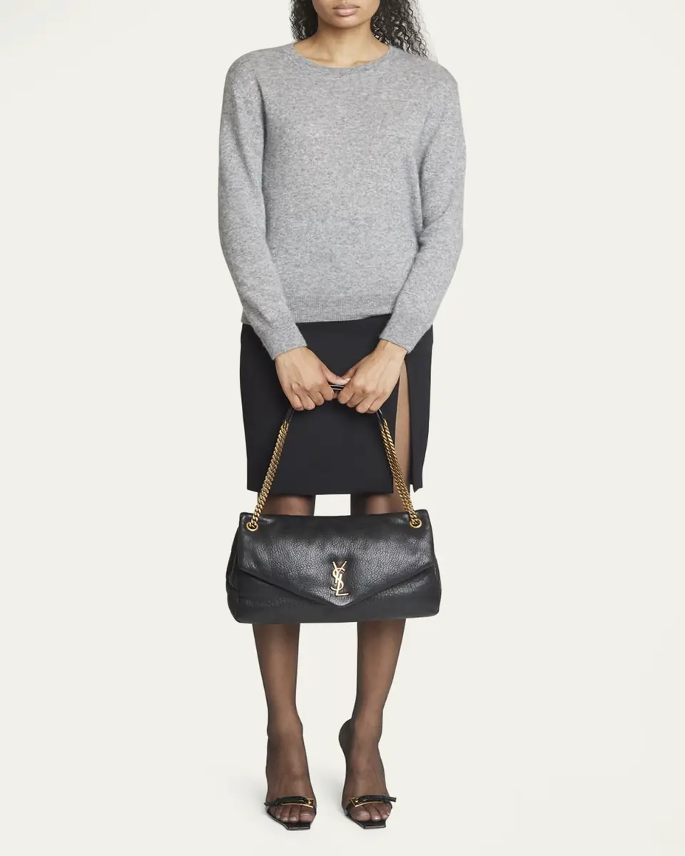 Saint Laurent Calypso Large YSL Shoulder Bag in Leather | Thumbnail 5 Saint Laurent Calypso Large YSL Shoulder Bag in Leather | Thumbnail 5