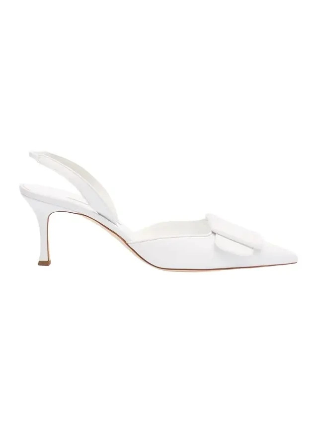 Maysli Leather Buckle Halter Pumps Maysli Leather Buckle Halter Pumps
