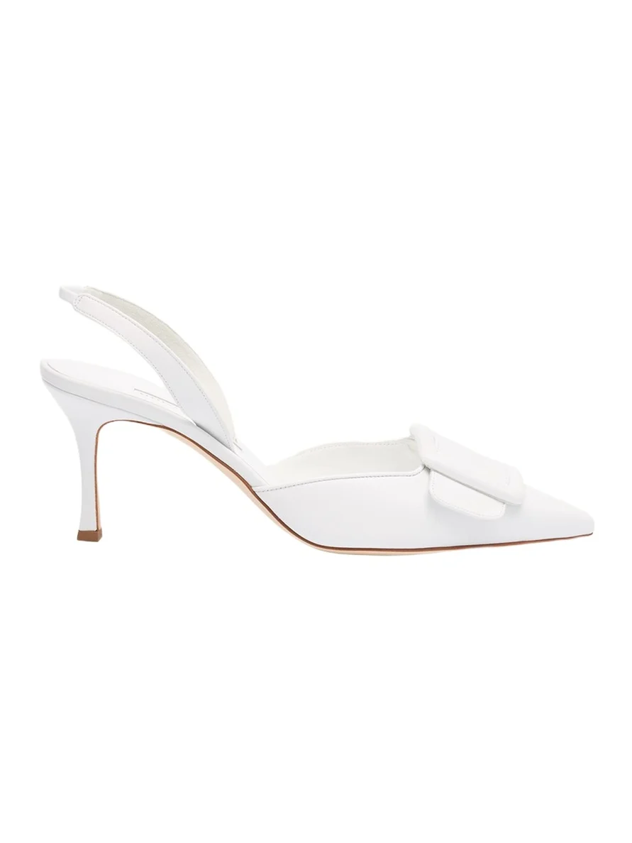 Maysli Leather Buckle Halter Pumps Maysli Leather Buckle Halter Pumps
