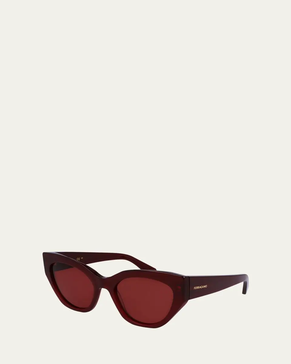 Ferragamo Classic Logo Acetate Cat-Eye Sunglasses | Thumbnail 2 Ferragamo Classic Logo Acetate Cat-Eye Sunglasses | Thumbnail 2