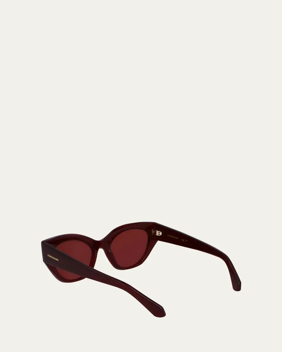 Ferragamo Classic Logo Acetate Cat-Eye Sunglasses | Thumbnail 4 Ferragamo Classic Logo Acetate Cat-Eye Sunglasses | Thumbnail 4