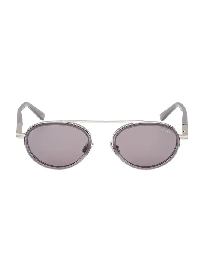 Men's ORIZZONTE II Metal-Acetate Round Sunglasses