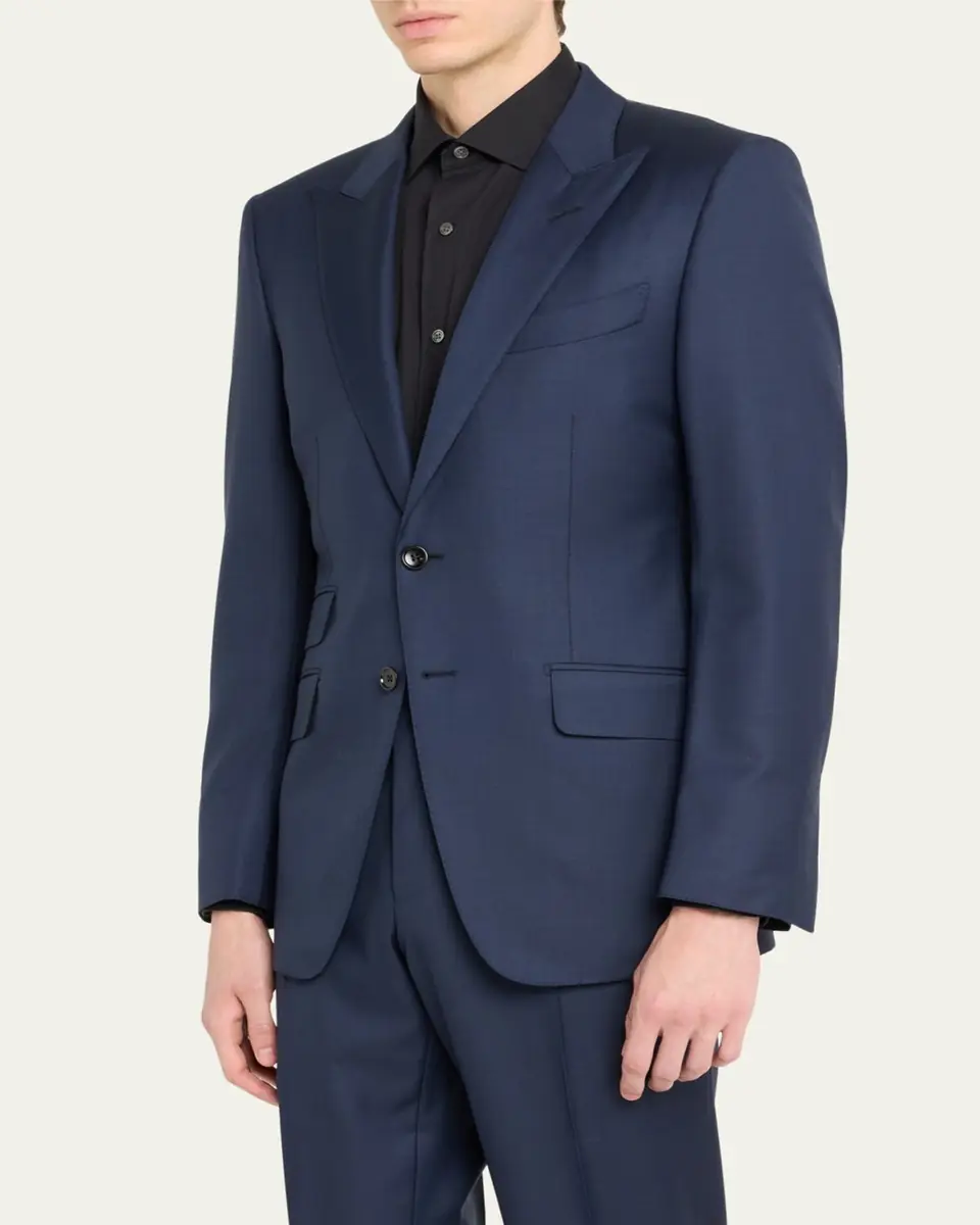 Tom Ford Men's Modern Fit Sharkskin Suit | Thumbnail 4 Tom Ford Men's Modern Fit Sharkskin Suit | Thumbnail 4