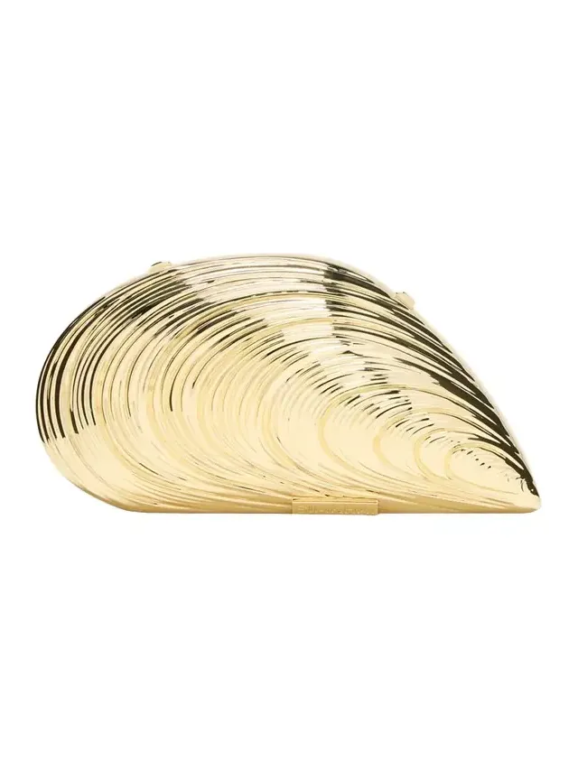 Bridget Metal Oyster Shell Clutch Bag Bridget Metal Oyster Shell Clutch Bag