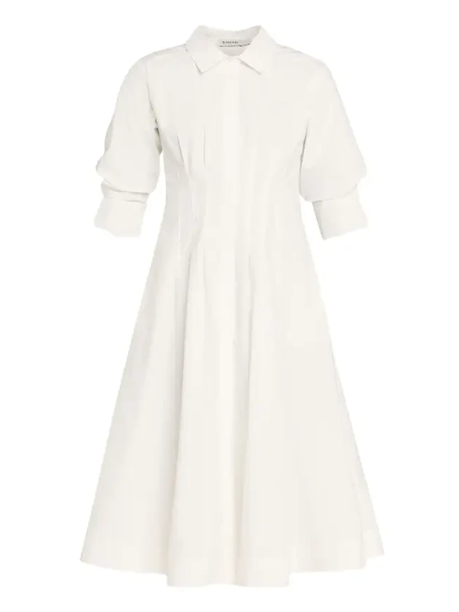 Jazz Poplin Pintuck Midi Shirtdress Jazz Poplin Pintuck Midi Shirtdress