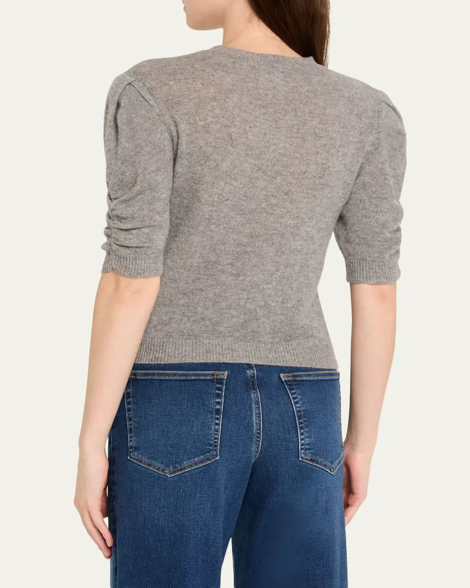 Frame Ruched Cashmere-Wool Sweater | Thumbnail 3 Frame Ruched Cashmere-Wool Sweater | Thumbnail 3