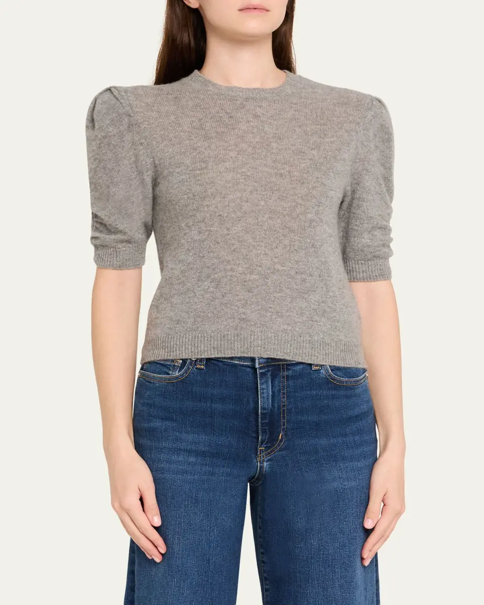 Frame Ruched Cashmere-Wool Sweater | Thumbnail 4 Frame Ruched Cashmere-Wool Sweater | Thumbnail 4
