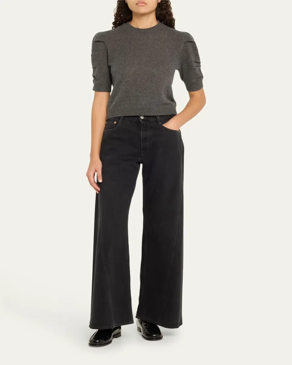 Frame Ruched Cashmere-Wool Sweater | Thumbnail 6 Frame Ruched Cashmere-Wool Sweater | Thumbnail 6