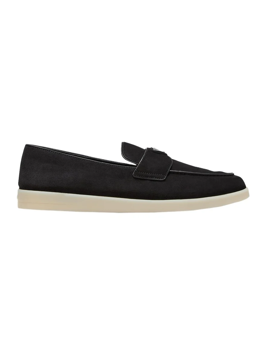 Men's Saint Tropez Triangle Logo Suede Loafers