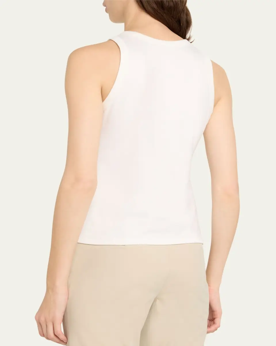 Lafayette 148 New York Swiss Cotton Rib Racerback Tank | Thumbnail 3 Lafayette 148 New York Swiss Cotton Rib Racerback Tank | Thumbnail 3