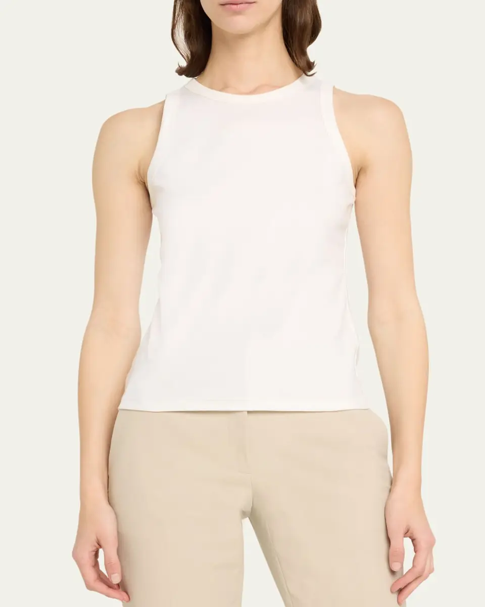 Lafayette 148 New York Swiss Cotton Rib Racerback Tank | Thumbnail 4 Lafayette 148 New York Swiss Cotton Rib Racerback Tank | Thumbnail 4