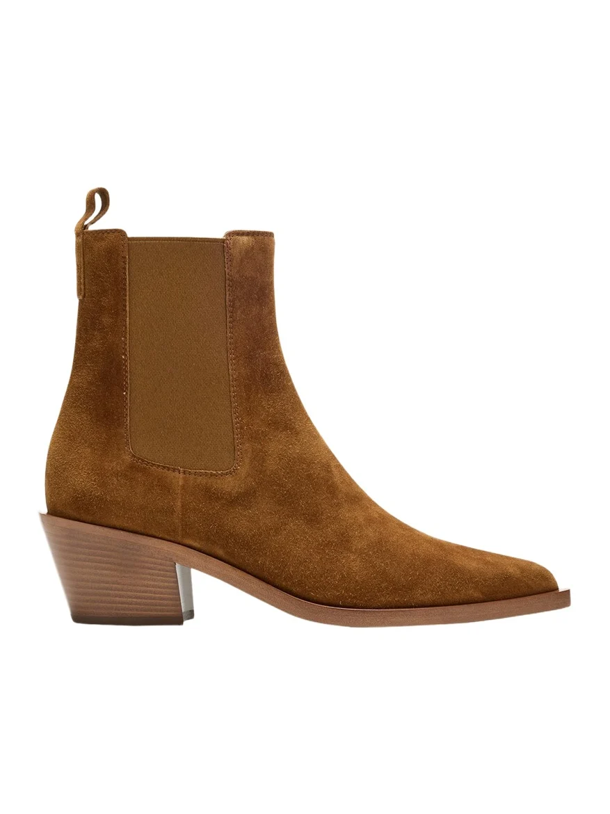 Gianvito Rossi Wylie Suede Western Chelsea Booties