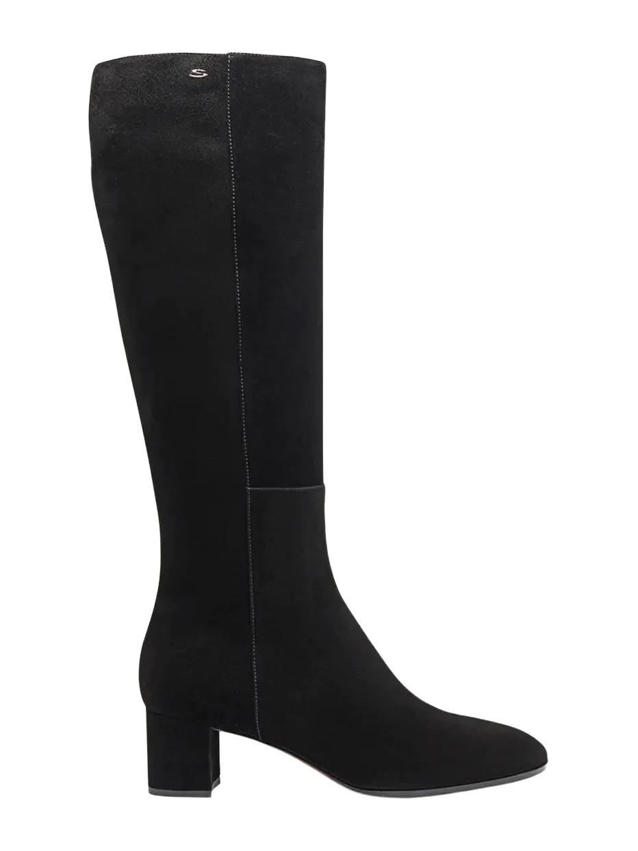 Suede Block-Heel Knee Boots Suede Block-Heel Knee Boots