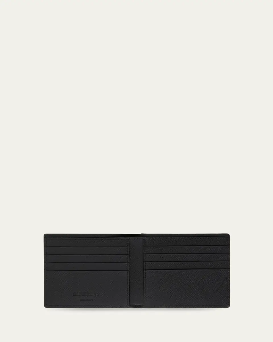 Burberry Men's Charcoal Check Bifold Wallet | Thumbnail 4