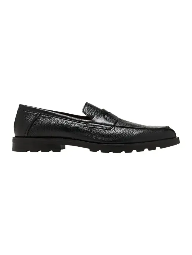 Men's Rock Deerskin Lug-Sole Penny Loafers