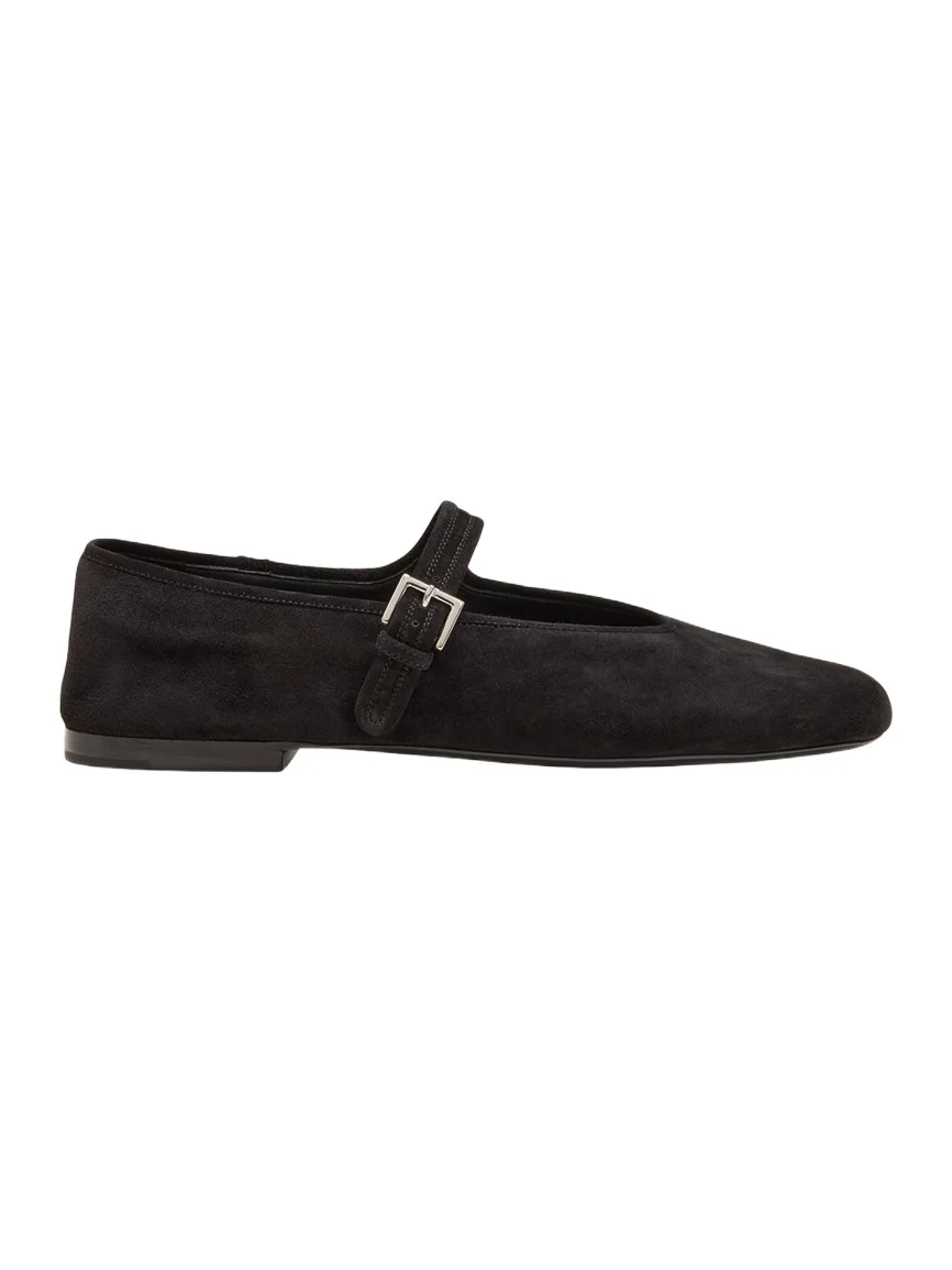 The Row Boheme Suede Mary Jane Ballerina Flats