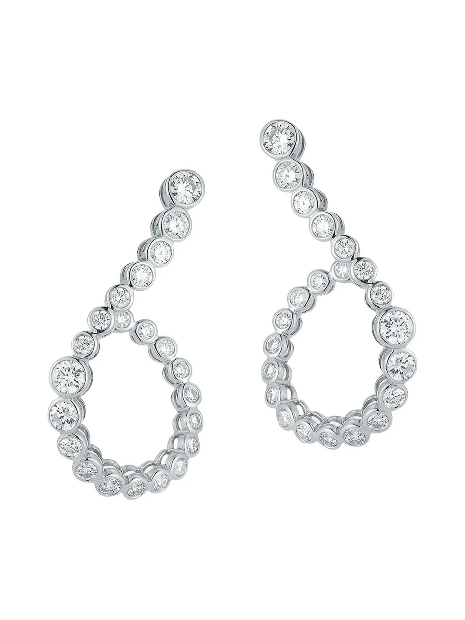 Halo Hoop Earrings with Diamonds