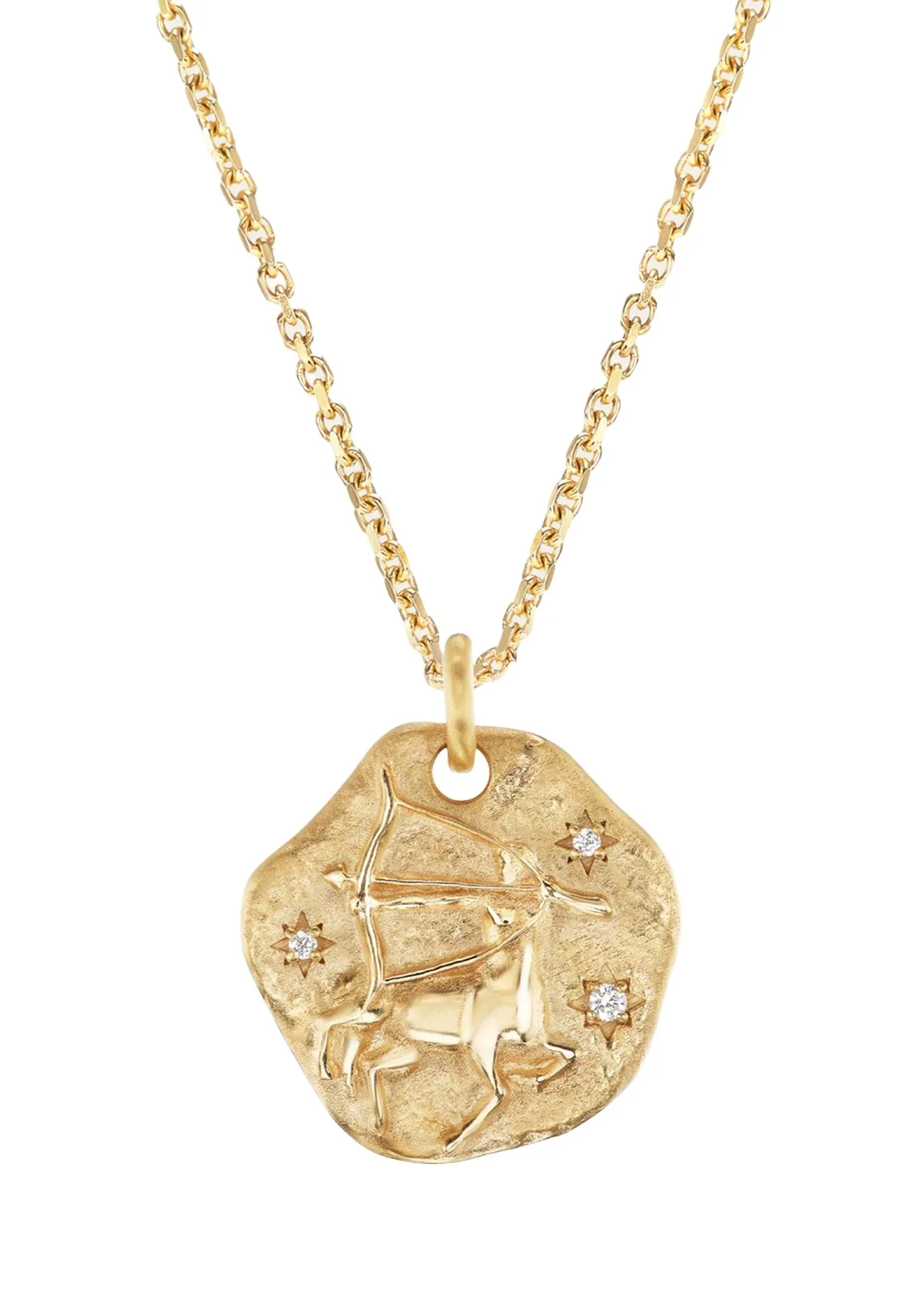 Aaryah 18K Yellow Gold Mini Diamond Zodiac Pendant Necklace