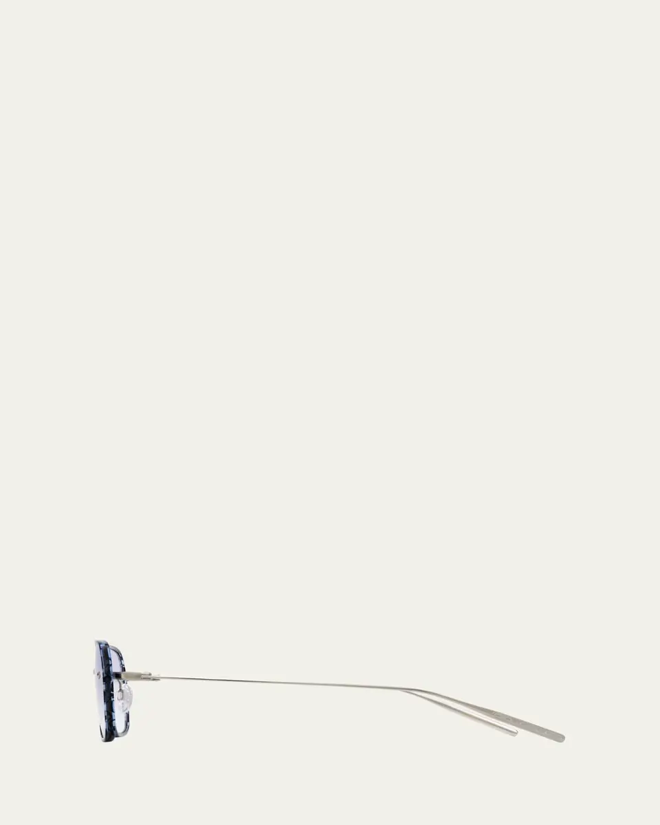 BARTON PERREIRA Men's Louie Titanium and Acetate Square Sunglasses | Thumbnail 3