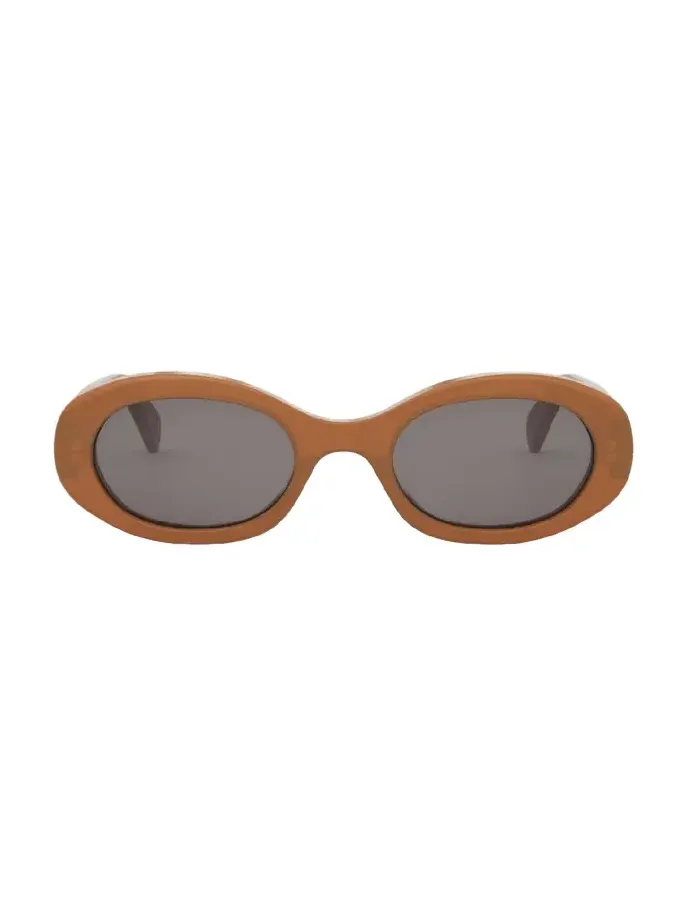 Triomphe Acetate Oval Sunglasses
