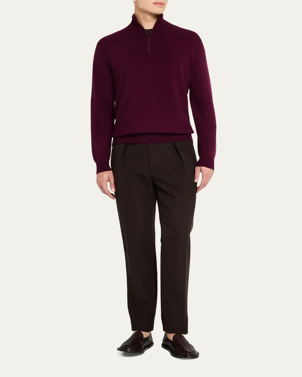 Massimo Alba Men's Cashmere Half-Zip Sweater | Thumbnail 2