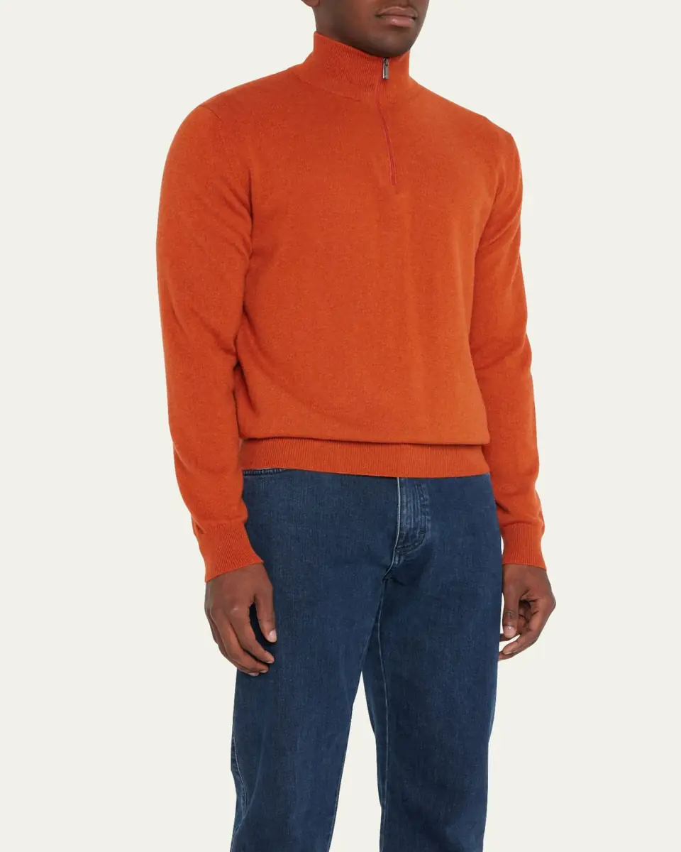 Massimo Alba Men's Cashmere Half-Zip Sweater | Thumbnail 12