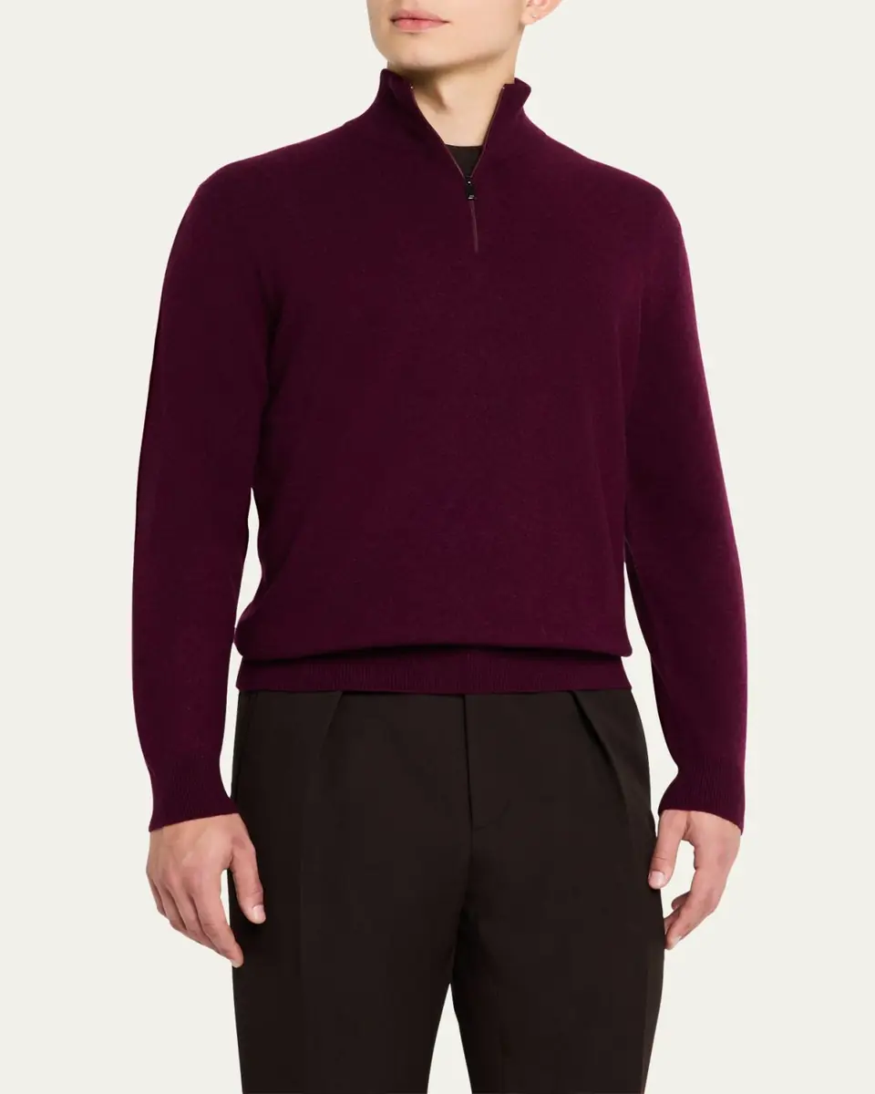 Massimo Alba Men's Cashmere Half-Zip Sweater | Thumbnail 4