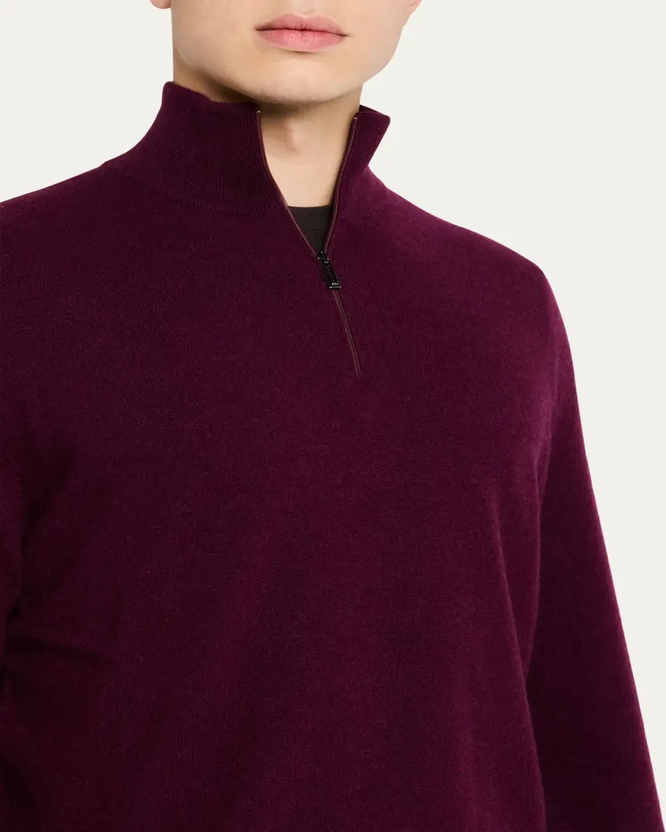 Massimo Alba Men's Cashmere Half-Zip Sweater | Thumbnail 5