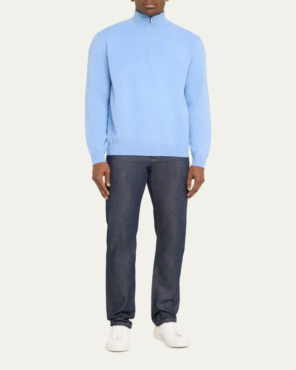 Massimo Alba Men's Cashmere Half-Zip Sweater | Thumbnail 6