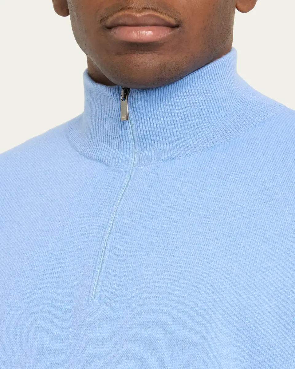 Massimo Alba Men's Cashmere Half-Zip Sweater | Thumbnail 9