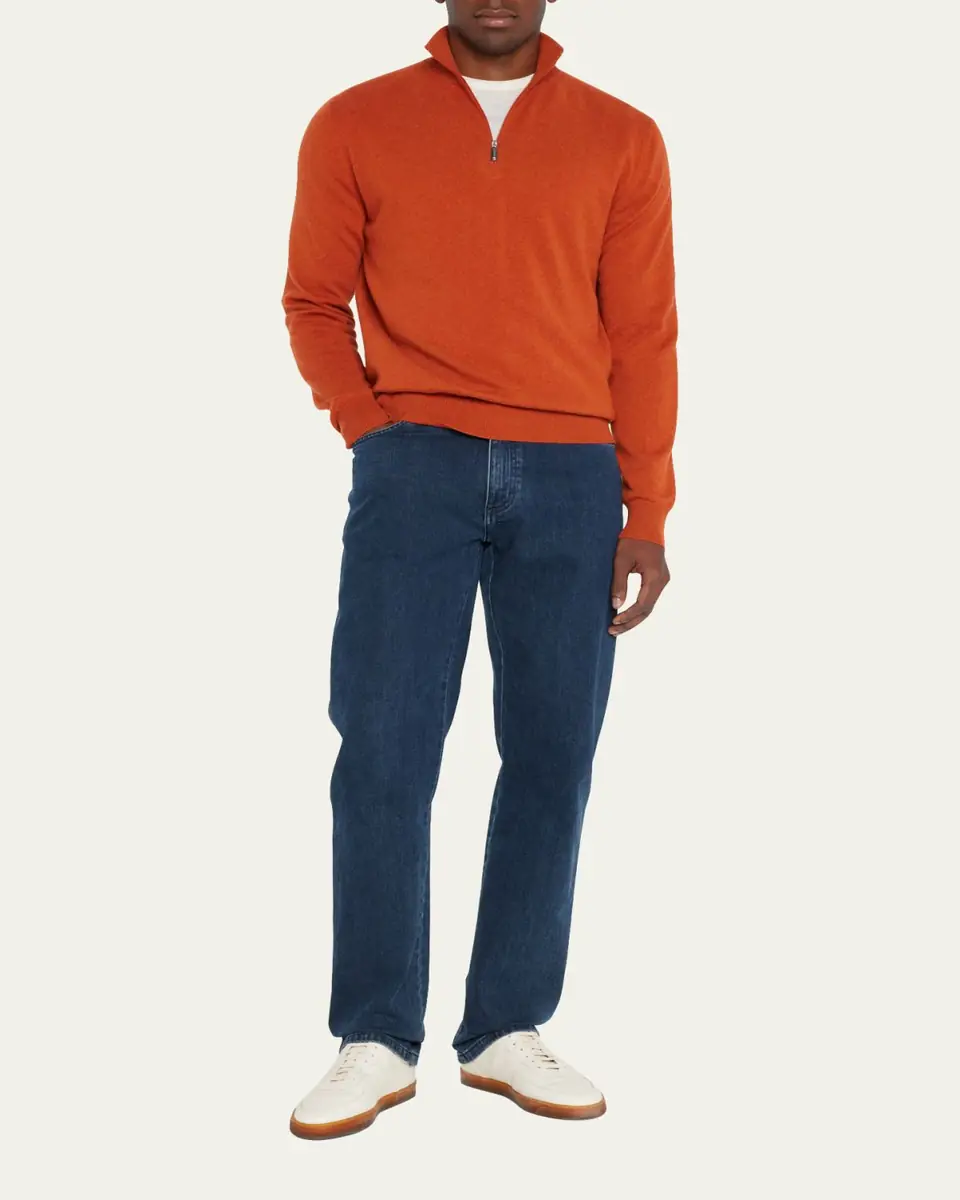 Massimo Alba Men's Cashmere Half-Zip Sweater | Thumbnail 10