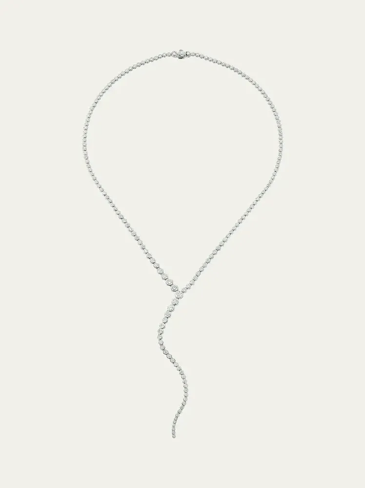 Vega Y Drop Necklace with Diamonds