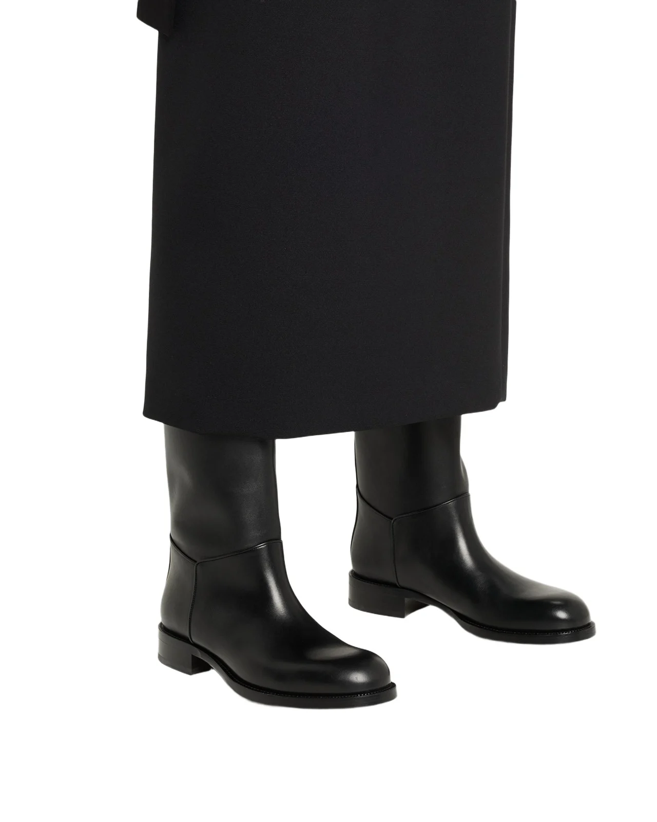 The Row Nobilis Leather Mid Riding Boots