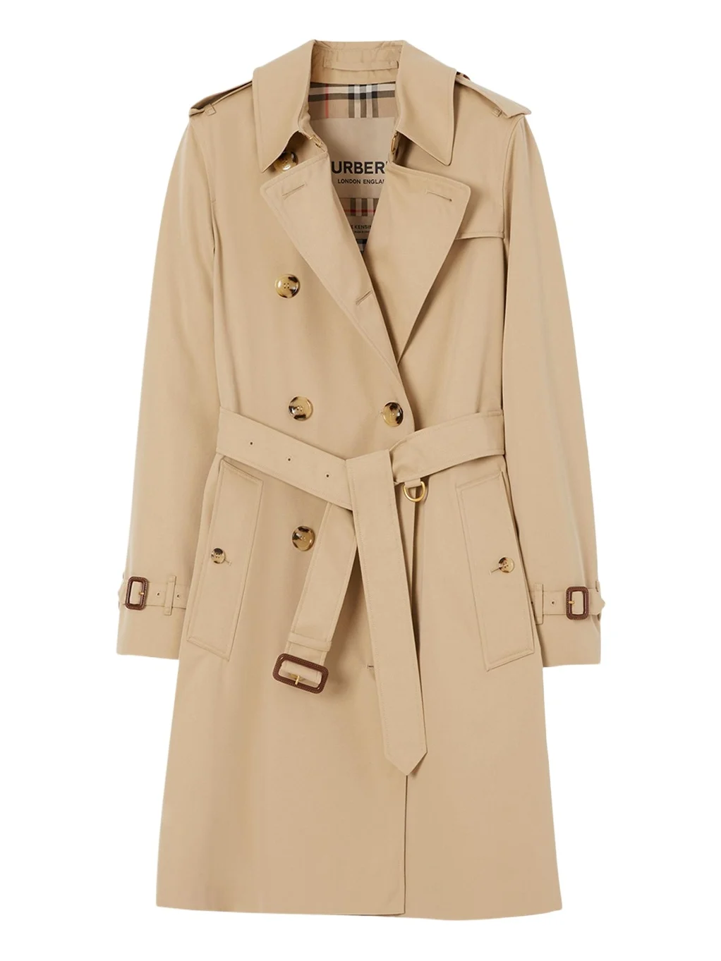 Kensington Organic Belted Double-Breasted Trench Coat