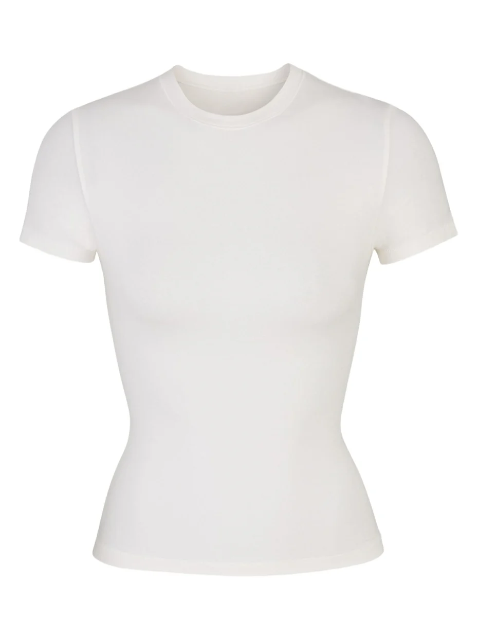 Skims Cotton Jersey Crewneck T-Shirt
