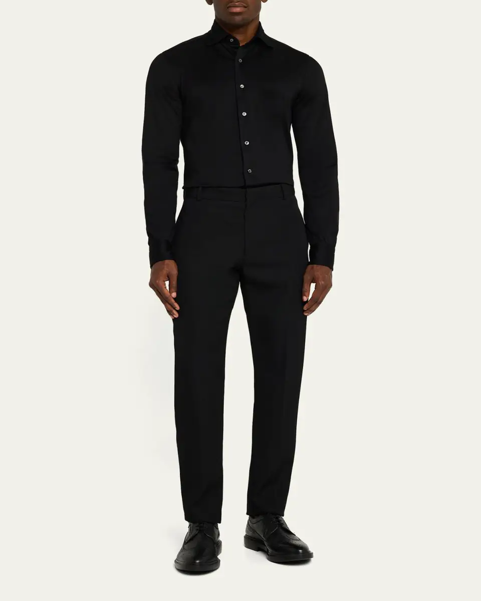 Cesare Attolini Men's Cotton Jersey Sport Shirt | Thumbnail 2