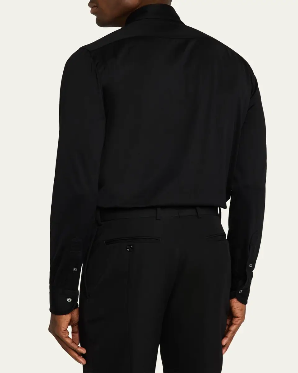 Cesare Attolini Men's Cotton Jersey Sport Shirt | Thumbnail 3