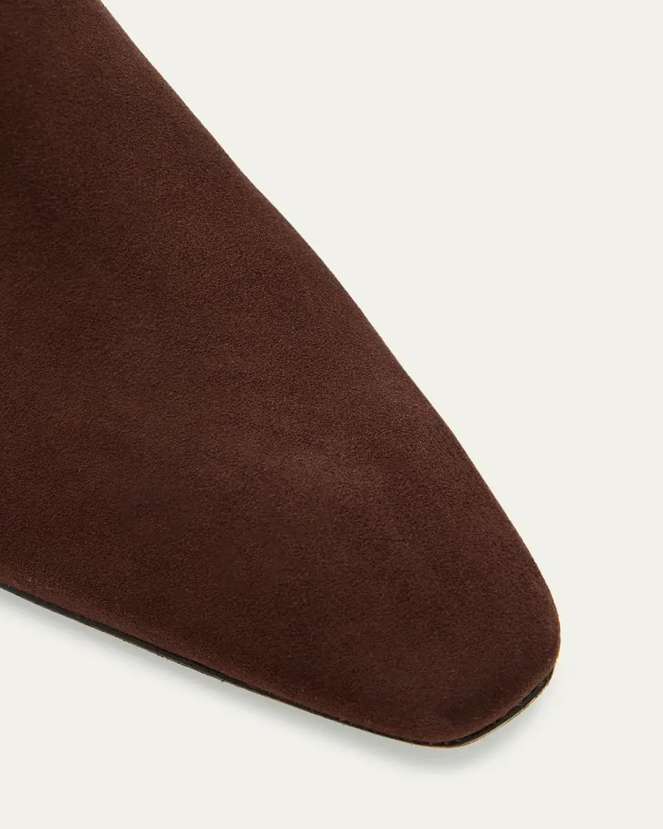 Manolo Blahnik Tolarc Suede Zip Ankle Booties | Thumbnail 5