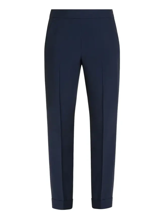 Chris Pleated Straight-Leg Pants