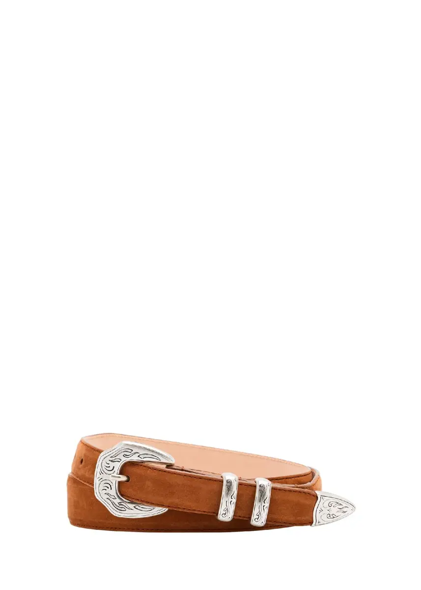 Simonnot Godard Men's Western Nubuck Suede Belt | Thumbnail 3