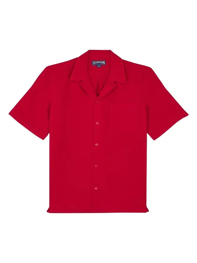 Men's Garment-Dyed Linen Camp Shirt