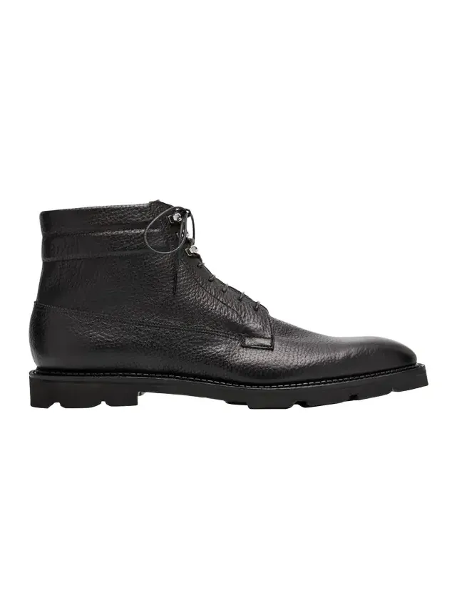 Men's Alder Grained Leather Hiking Boots