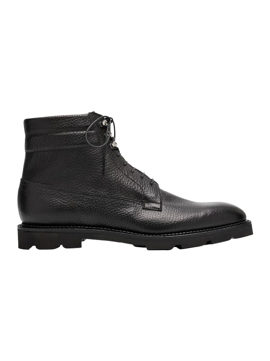 John Lobb Men's Alder Grained Leather Hiking Boots