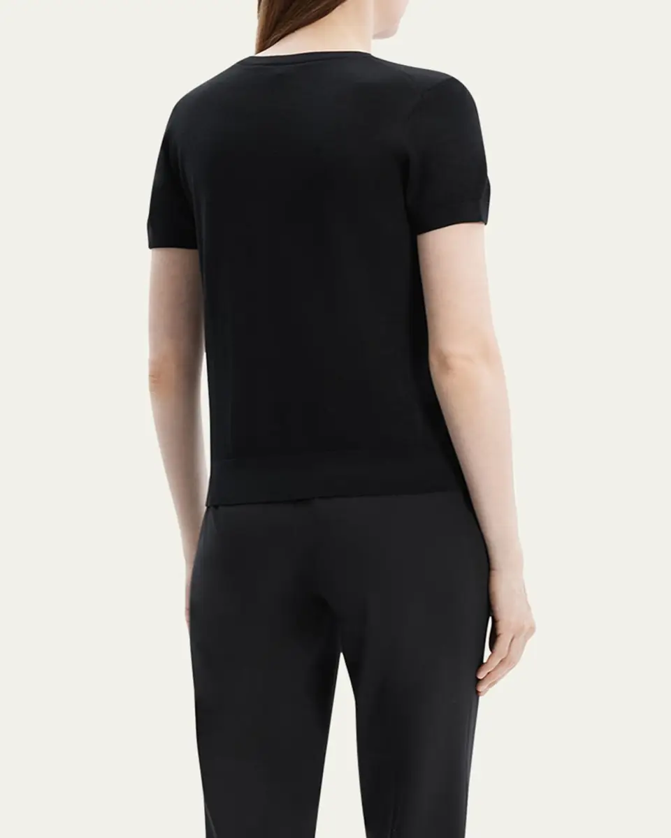 Theory Regal Merino Wool Short-Sleeve Crew T-Shirt | Thumbnail 3