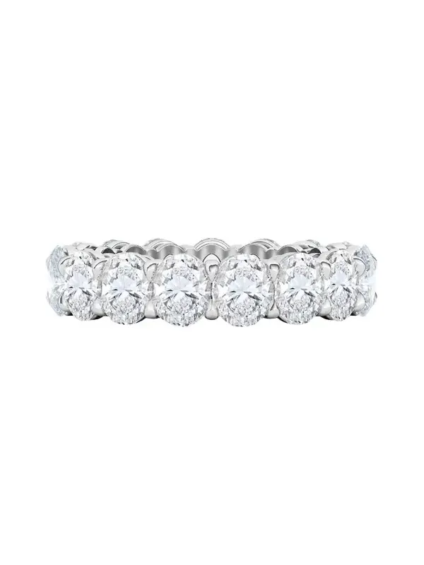 18K Oval Cut Lab Grown Diamond Eternity Band, 7.5tcw